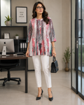 Modern Art Colourful Office Kurti