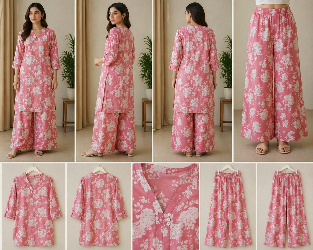 Rose Bloom Edit (Pink Floral Summer Co-ord)