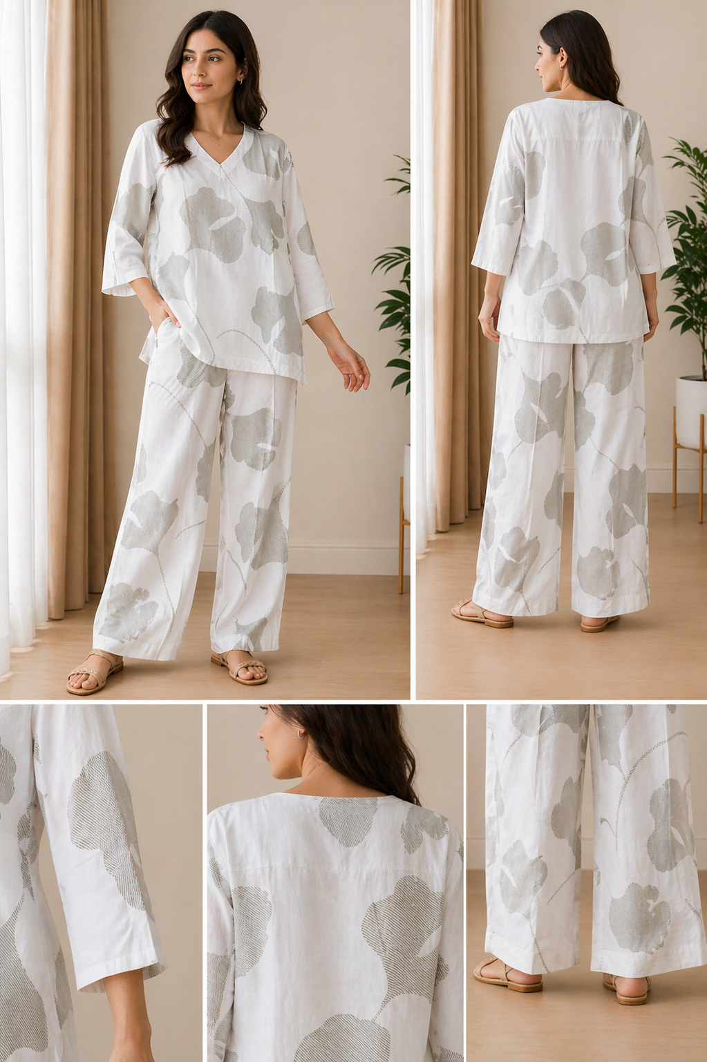 Sand Floral Edit(Sand Floral Summer Co-ord)